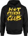 Hot Girl Club złoty styl błyszczące litery Męska bluza z kapturem 