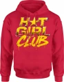 Hot Girl Club złoty styl błyszczące litery Męska bluza z kapturem 