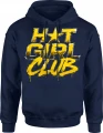 Hot Girl Club złoty styl błyszczące litery Męska bluza z kapturem 