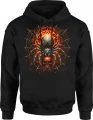 Mroczny pająk czaszka okultystyczne symbole fantasy Męska bluza z kapturem 