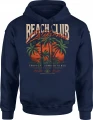 Beach Club California tropical summer palm wakacje Męska bluza z kapturem 