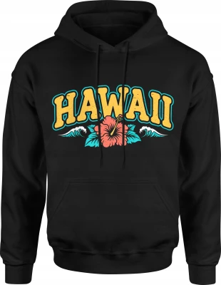 Hawaii tropikalne wakacje summer beach Męska bluza z kapturem