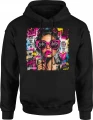Glam Girl Queen okulary neonowe usta fashion Męska bluza z kapturem 