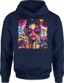 Glam Girl Queen okulary neonowe usta fashion Męska bluza z kapturem 