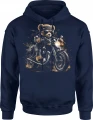 Miś Motocyklista Chopper Skórzana Kurtka Okulary Męska bluza z kapturem 