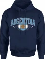 Argentyna flaga vintage football mundial kibic sport Męska bluza z kapturem 