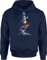 Astronauta Kosmos Planety Układ Słoneczny Galaktyka Męska bluza z kapturem 