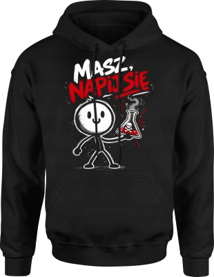 Chemia laboratoryjna toxic potion stickman Męska bluza z kapturem