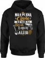 Córka broń łopata alibi gangster daddy Męska bluza z kapturem 