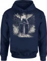 Mroczny anioł skrzydła miecz fantasy dark Męska bluza z kapturem 