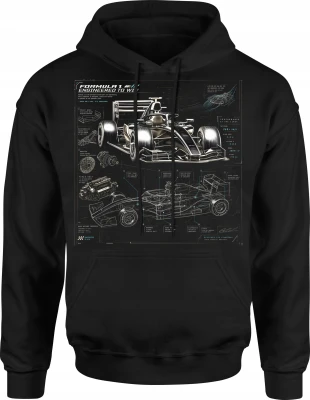Formula 1 Wyścigówka Motorsport Grand Prix Racing Męska bluza z kapturem