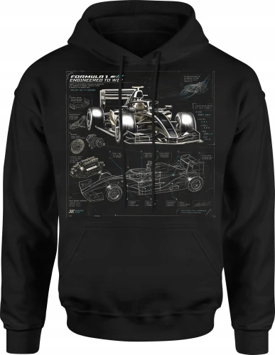 Formula 1 Wyścigówka Motorsport Grand Prix Racing Męska bluza z kapturem 