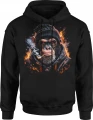 Gangster monkey smoking street Męska bluza z kapturem 