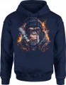 Gangster monkey smoking street Męska bluza z kapturem 