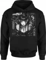 Anime goth girl demon horns manga japonia Męska bluza z kapturem 