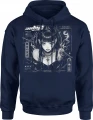 Anime goth girl demon horns manga japonia Męska bluza z kapturem 