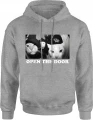 Open The Door koty przy drzwiach koci gang Męska bluza z kapturem 