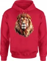 Król lew korona animal king safari Męska bluza z kapturem 