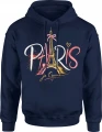 Paris Je T'aime wieża Eiffla Francja Męska bluza z kapturem 