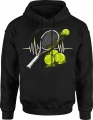 Tennis heartbeat racket player training Męska bluza z kapturem 