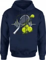 Tennis heartbeat racket player training Męska bluza z kapturem 
