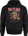 Matcha Latte Iced Herbata Zielona Napój Cafe Męska bluza z kapturem 