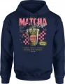Matcha Latte Iced Herbata Zielona Napój Cafe Męska bluza z kapturem 