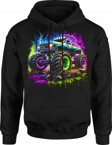 Monster Truck Off Road Terenówka 4x4 Męska bluza z kapturem 