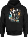 Panda skate deskorolka street miejski styl Męska bluza z kapturem 