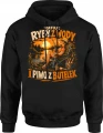 Ratuję Ryby Z Wody I Piwo Z Butelek Wędkarz Jezioro Relaks Męska bluza z kapturem 