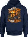 Ratuję Ryby Z Wody I Piwo Z Butelek Wędkarz Jezioro Relaks Męska bluza z kapturem 