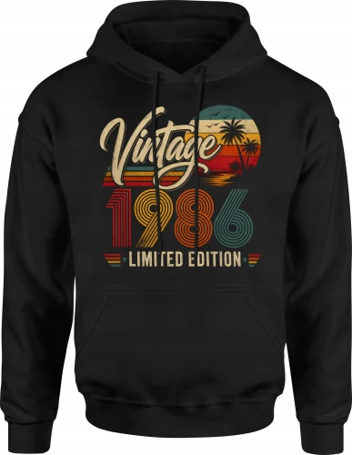 Vintage 1986 limited edition rocznik  legendarny styl Męska bluza z kapturem 