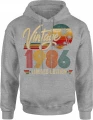 Vintage 1986 limited edition rocznik  legendarny styl Męska bluza z kapturem 