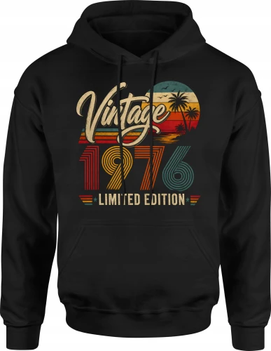 Vintage 1976 limited edition rocznik legendarny styl Męska bluza z kapturem 