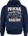 Pracuje Na Hektary A Nie Na Godziny Rolnik Traktor Męska bluza z kapturem 