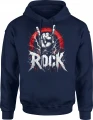 Heavy Metal Muzyka Rockowa Gest Rogi Koncert Męska bluza z kapturem 