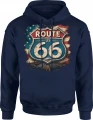 Route 66 Amerykańska Szosa Road Trip Męska bluza z kapturem 