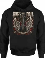 Rock And Roll Gitara Elektryczna Muzyka Rockowa Skrzydła Męska bluza z kapturem 