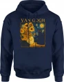 Van Gogh słoneczniki kot gwiaździsta noc  Męska bluza z kapturem 