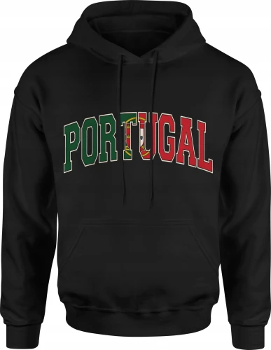Portugal Flaga Portugalii Football Fan Style Męska bluza z kapturem 