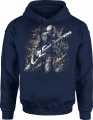 Rock Metal gitarzysta czaszka gitara elektryczna Męska bluza z kapturem 