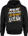 Mądry przystojny zabawny i zajęty cytat Męska bluza z kapturem 