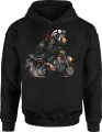 Małpa motocyklista cafe racer speed rider Męska bluza z kapturem 