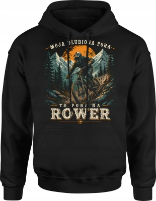 Moja Ulubiona Pora To Pora Na Rower Męska bluza z kapturem