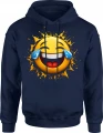 Emoji płaczę ze śmiechu emotka Męska bluza z kapturem 
