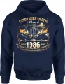 Czterdziestoletni klasyk rocznik 1986 auto vintage motoryzacja oldschool Męska bluza z kapturem 