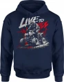 Quad ATV Off Road Live To Ride Męska bluza z kapturem 