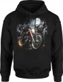 Motocyklista wilk moon chopper night ride Męska bluza z kapturem 