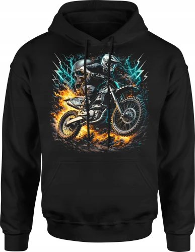 Motocross dirt bike rider extreme enduro Męska bluza z kapturem 