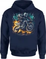 Motocross dirt bike rider extreme enduro Męska bluza z kapturem 